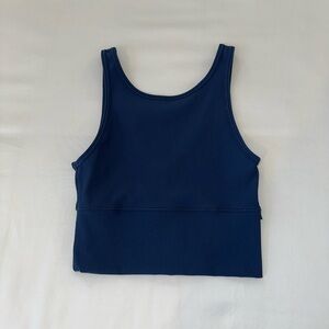 Lululemon Athletica Blue Power Pivot Ribbed Tank Top